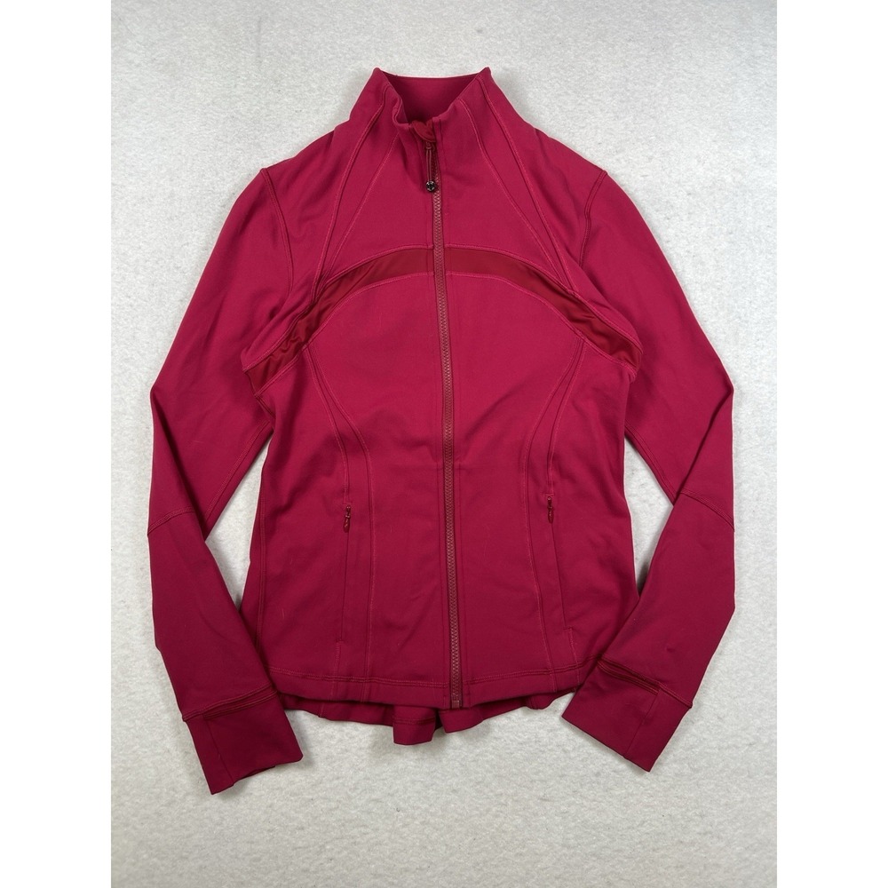 Lululemon‎ Define Jacket Se Shine On Ruffle Pleat Jacket Size 8 Raspberry